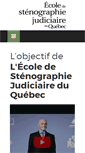Mobile Screenshot of ecoledestenographie.ca