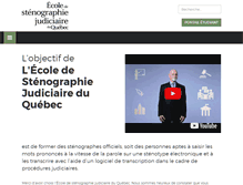 Tablet Screenshot of ecoledestenographie.ca